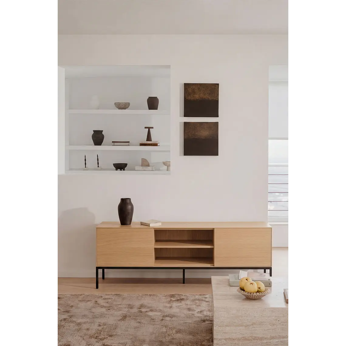 Nerrin · Mueble de TV en acabado madera de 160 cm 1