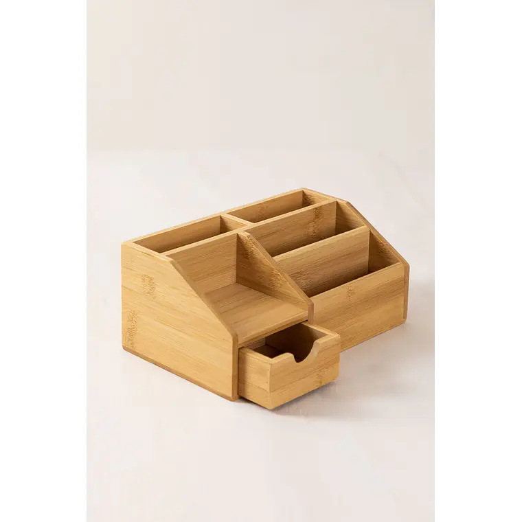 Organizador de escritorio en bambú Sano 4