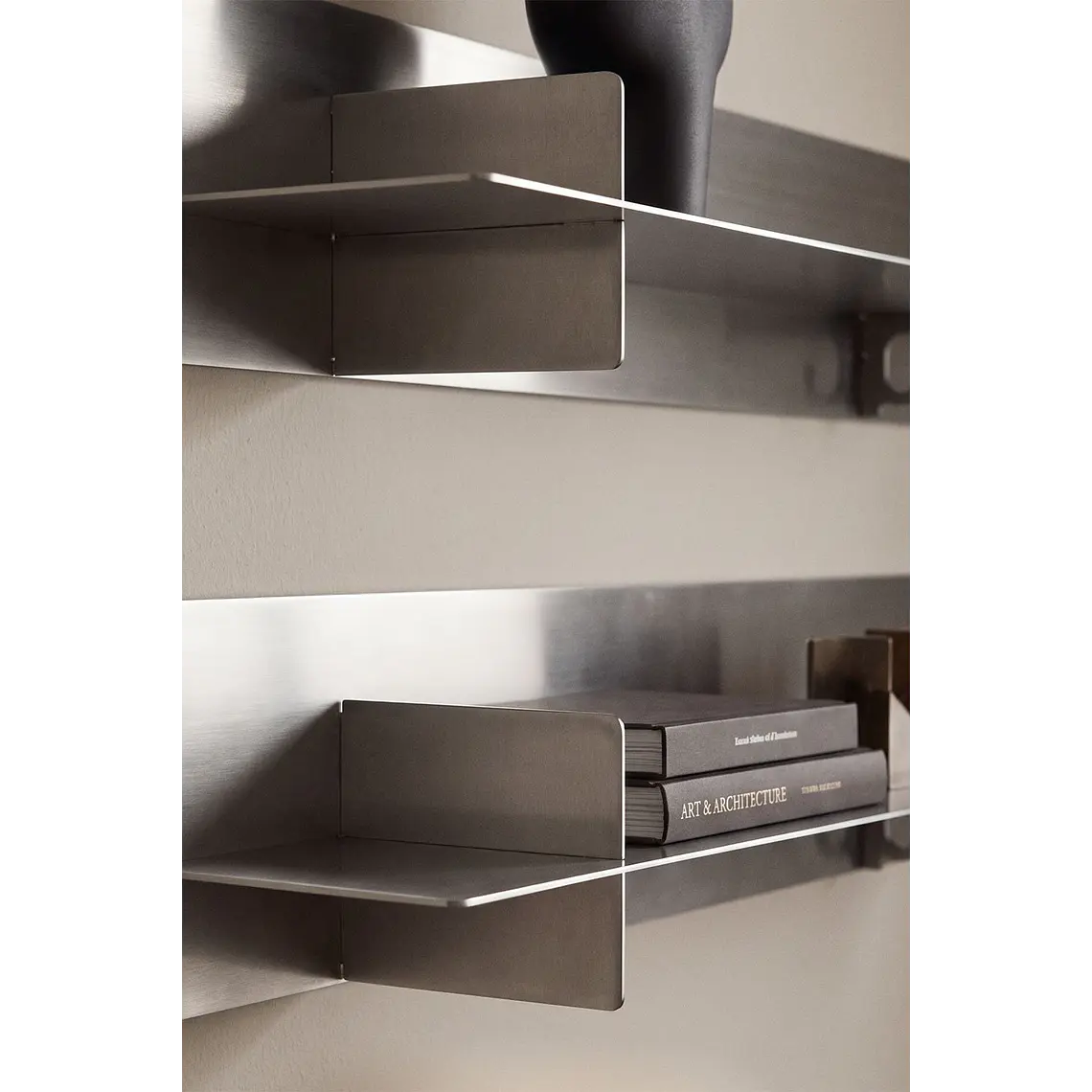 Pack de 2 estantes de pared en acero inoxidable 3