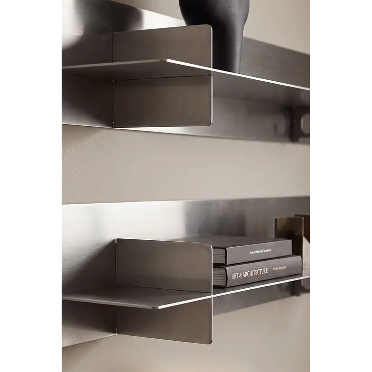 Pack de 2 estantes de pared en acero inoxidable 3