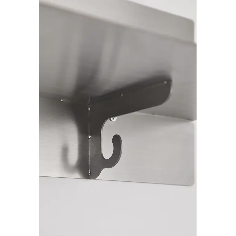 Pack de 2 estantes de pared en acero inoxidable 7