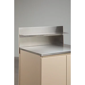 Panel con estante 80x30 cm para cocina modular de exterior en acero inoxidable Tereva