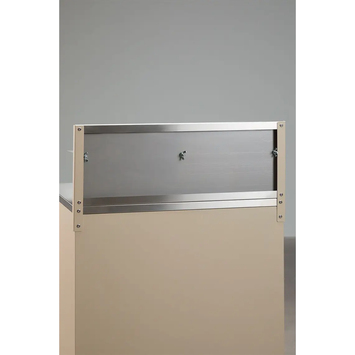 Panel con estante 80x30 cm para cocina modular de exterior en acero inoxidable Tereva 2