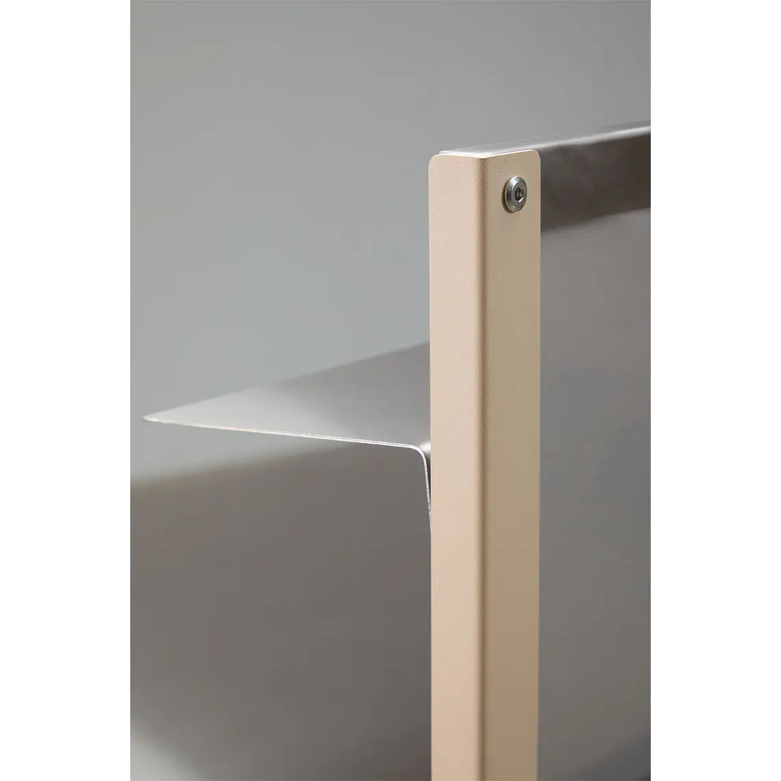 Panel con estante 80x30 cm para cocina modular de exterior en acero inoxidable Tereva 4