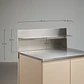 Panel con estante 80x30 cm para cocina modular de exterior en acero inoxidable Tereva - Miniatura 6