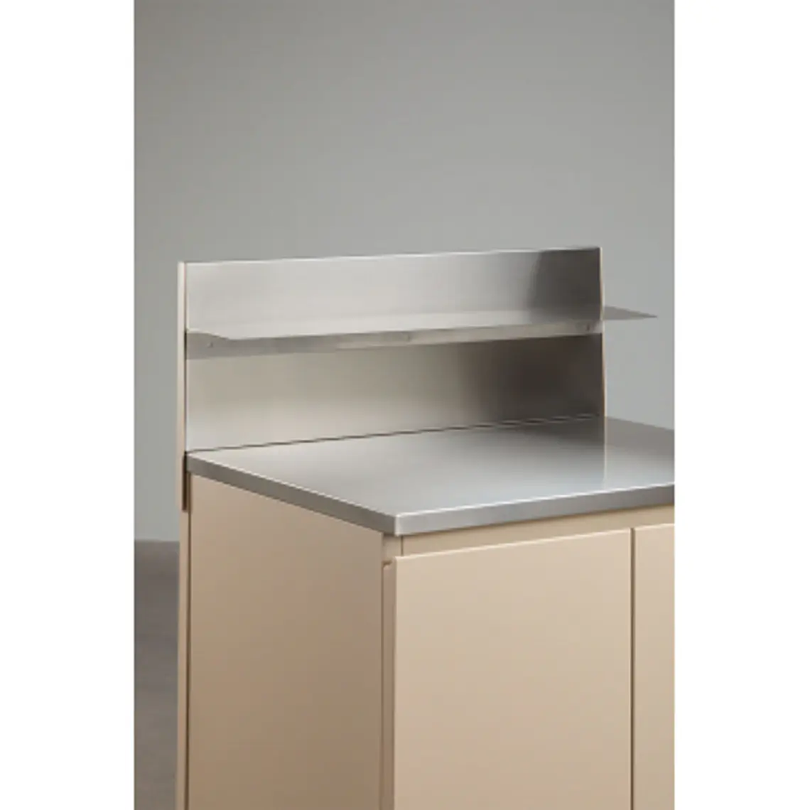 Panel con estante 80x30 cm para cocina modular de exterior en acero inoxidable Tereva 7