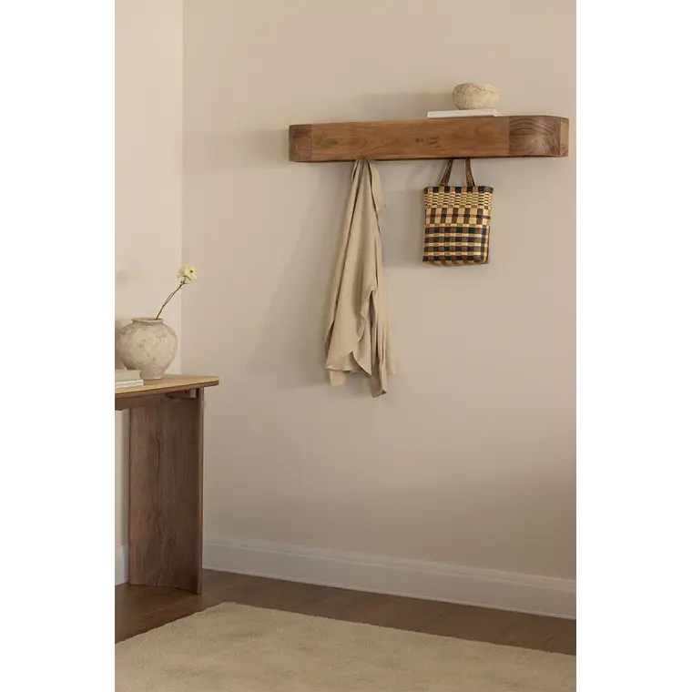 Perchero mural 100 cm en madera de acacia Avela 3
