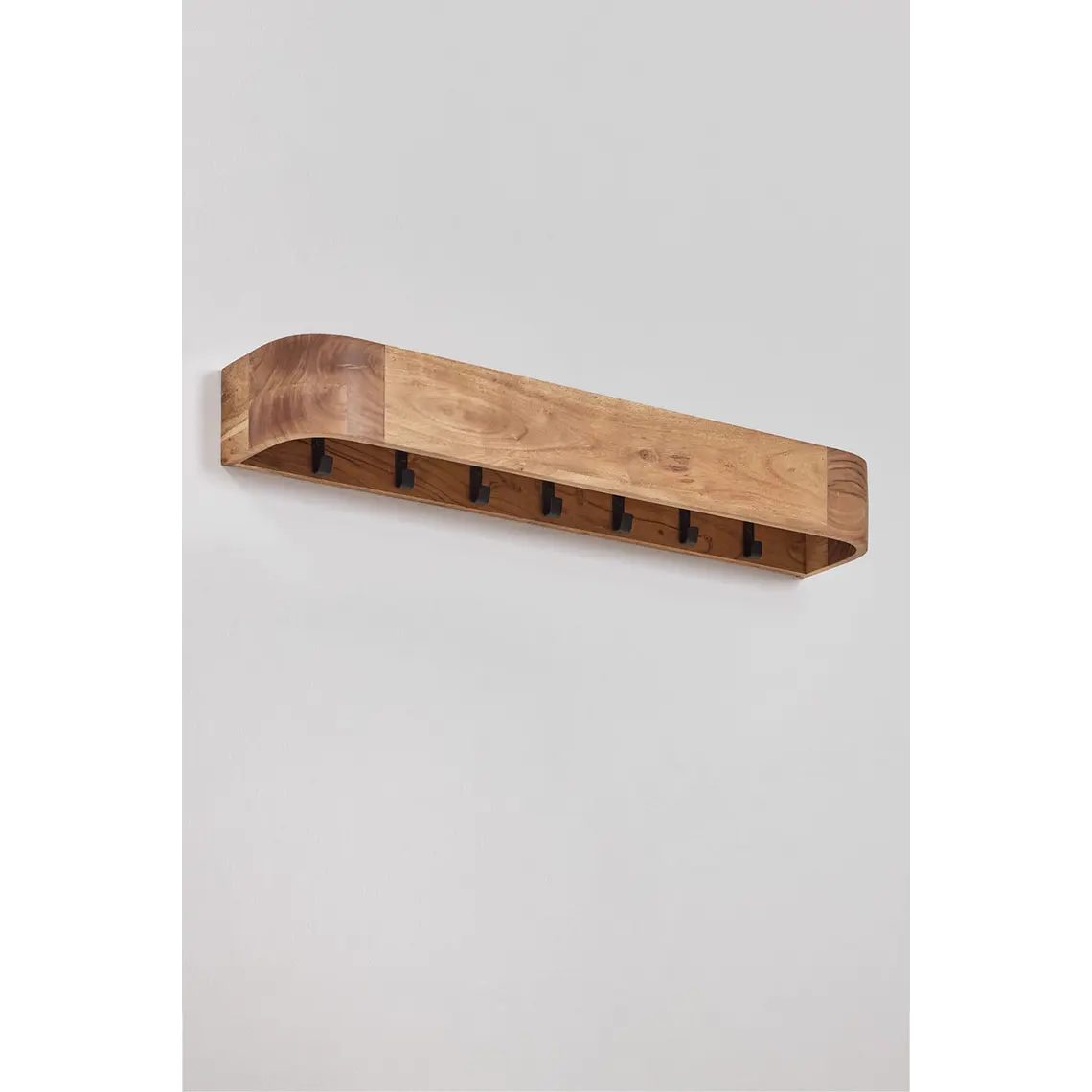 Perchero mural 100 cm en madera de acacia Avela 5