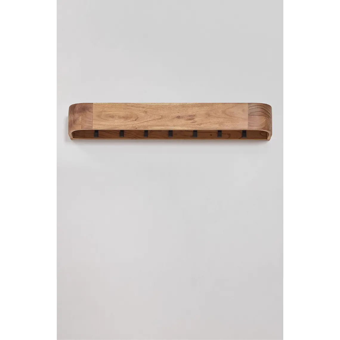 Perchero mural 100 cm en madera de acacia Avela 6