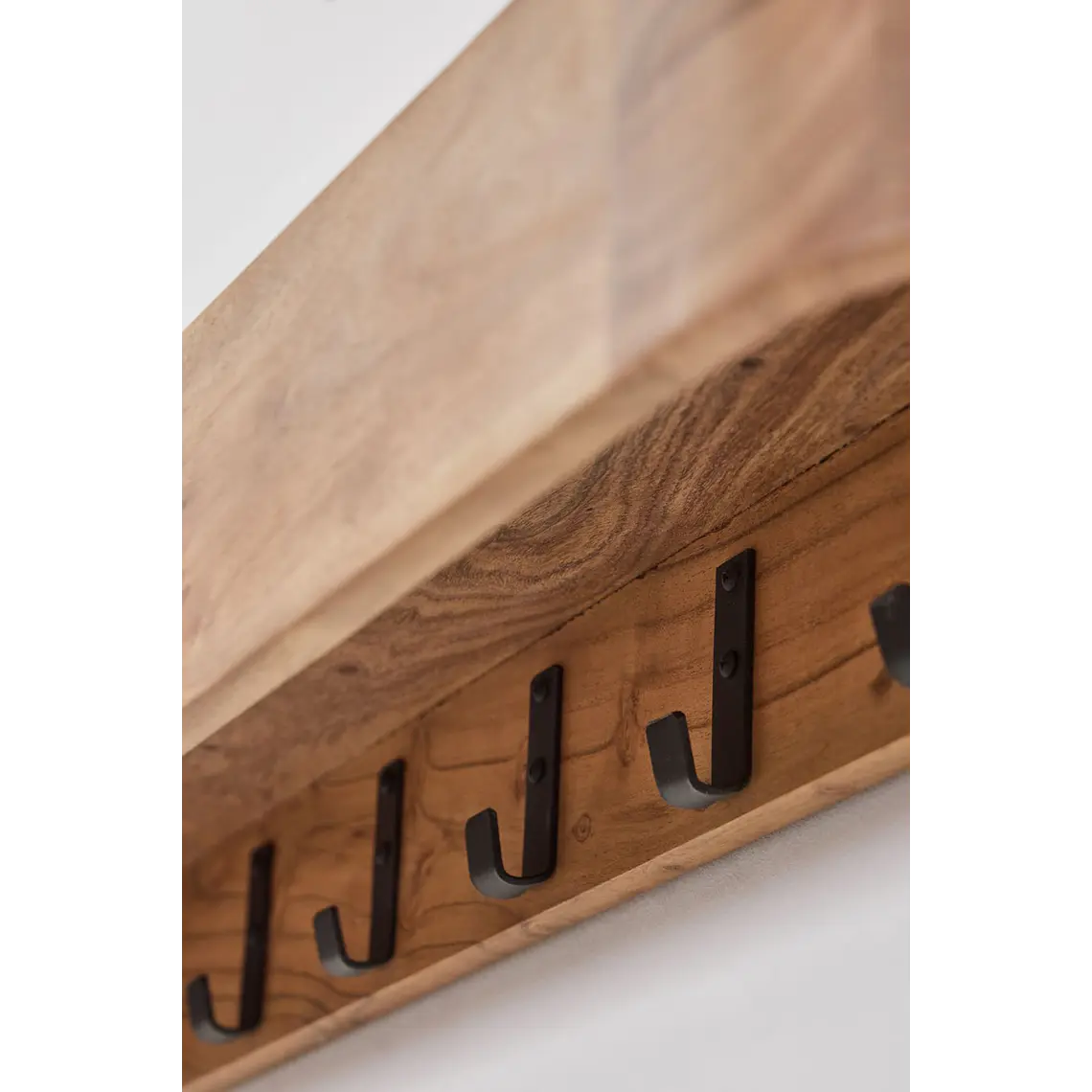 Perchero mural 100 cm en madera de acacia Avela 7