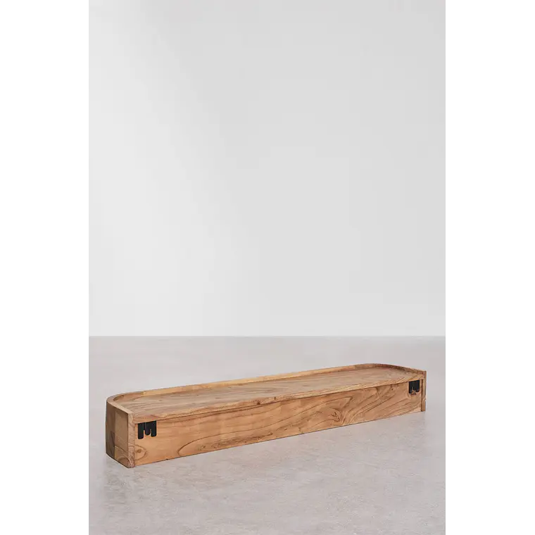 Perchero mural 100 cm en madera de acacia Avela 9