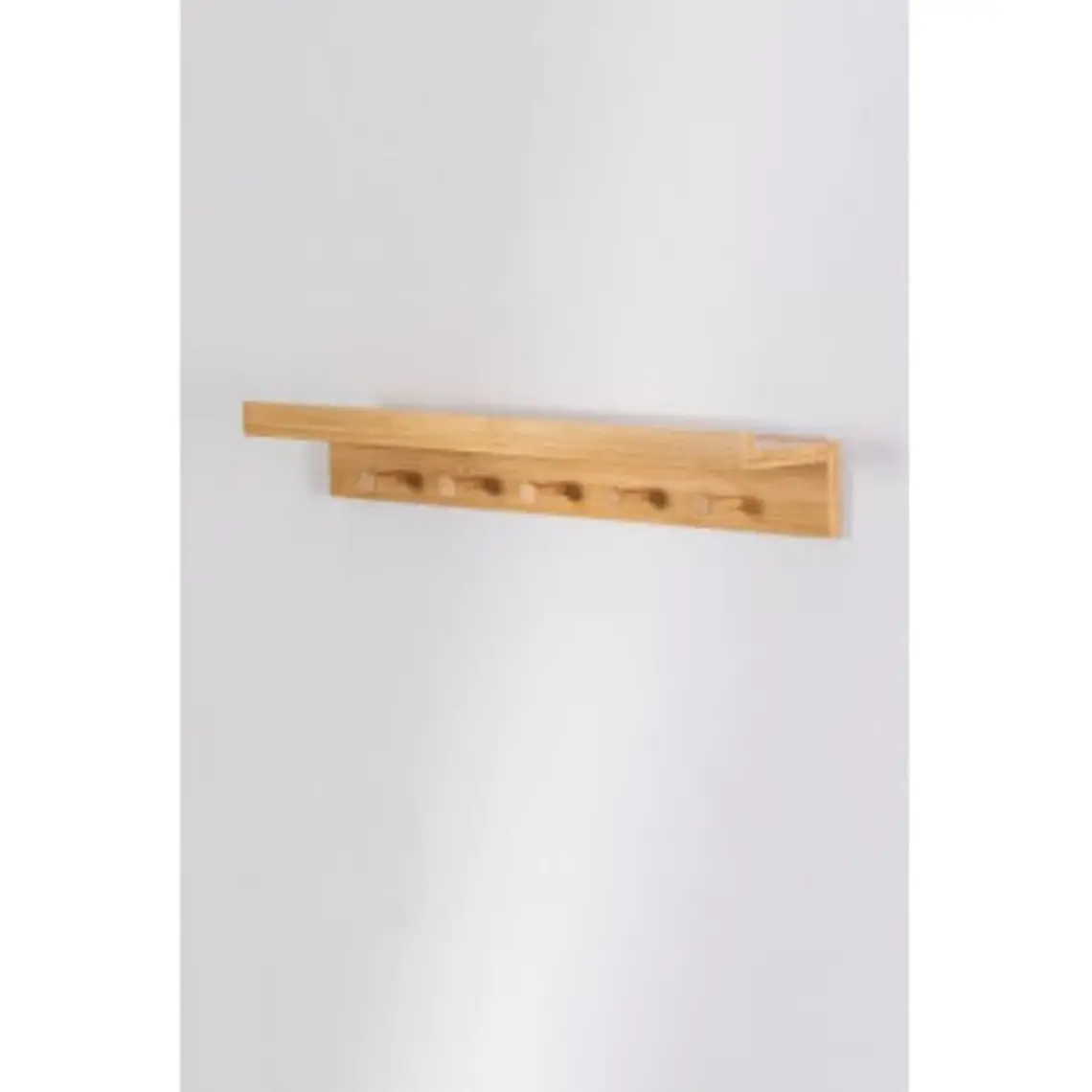 Perchero mural 60 cm con estante de bambú Rina 1