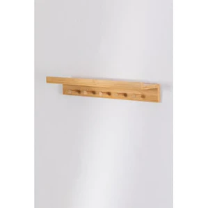 Perchero mural 60 cm con estante de bambú Rina