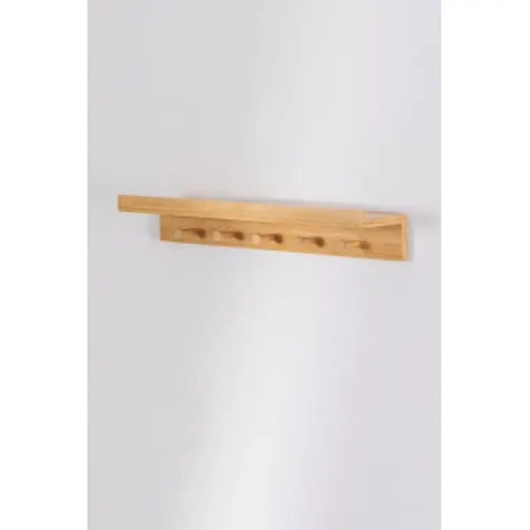 Perchero mural 60 cm con estante de bambú Rina 1