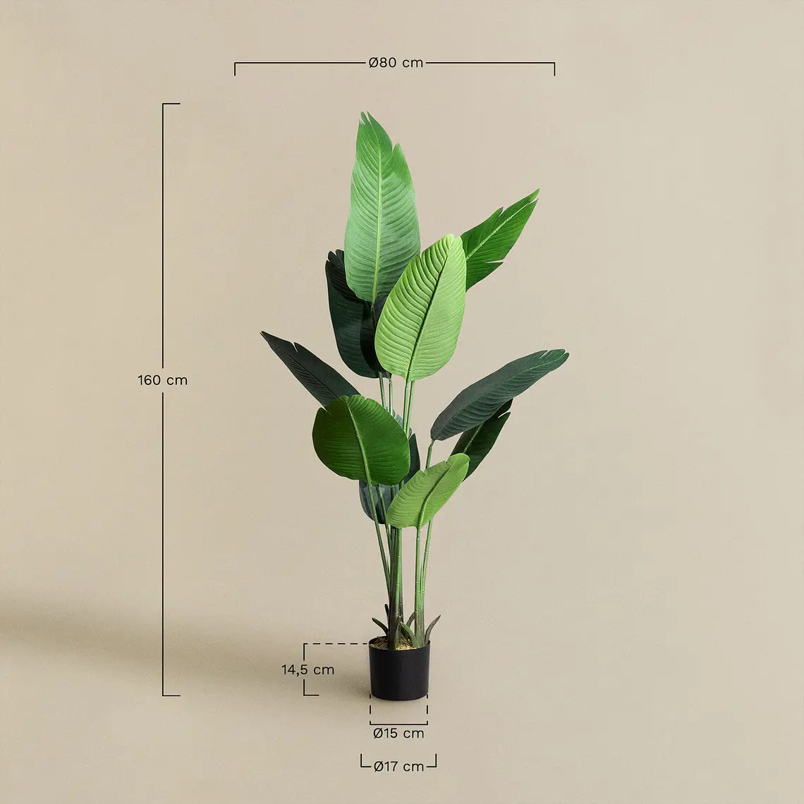 Planta artificial 160 cm decorativa Bananera Carmia 5