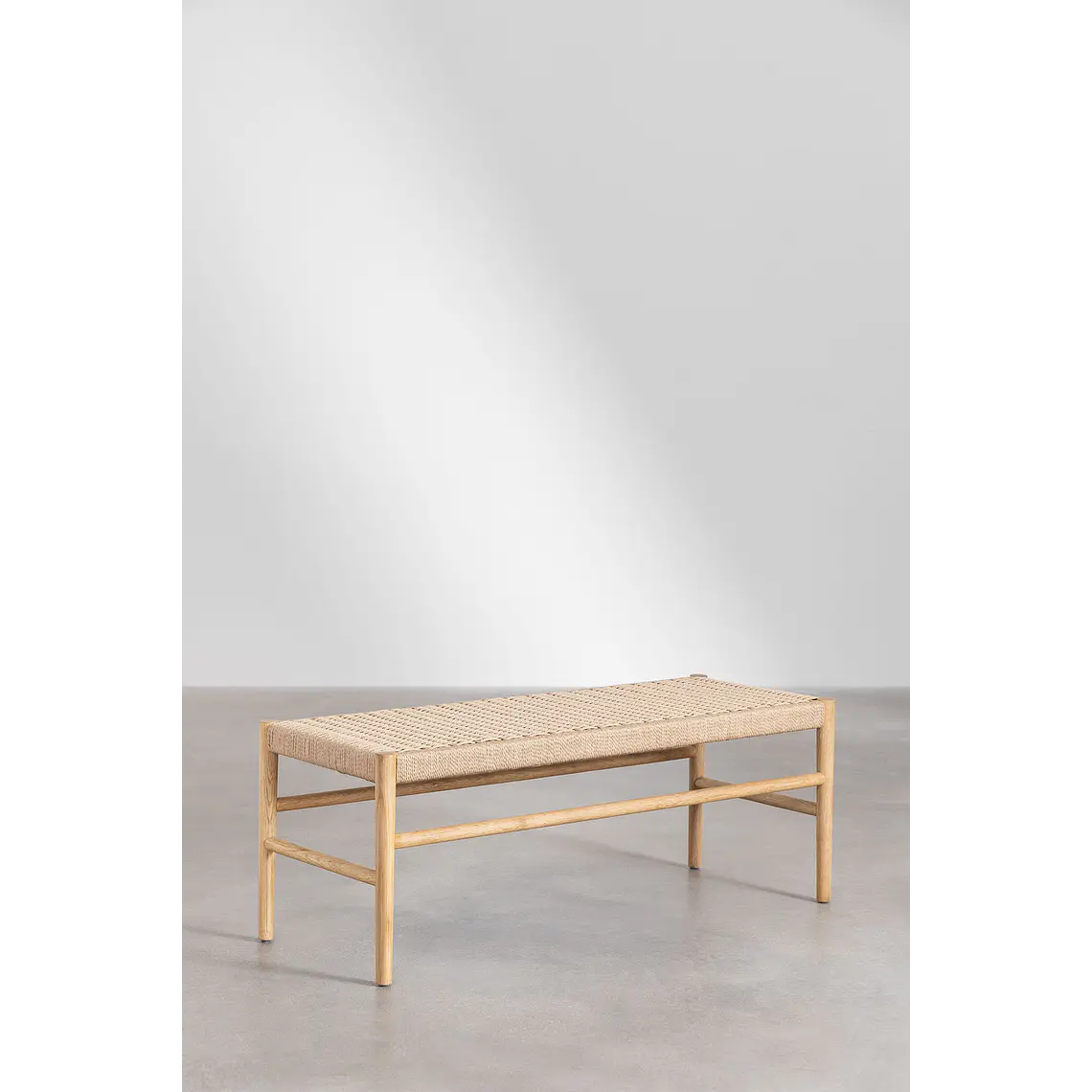 Evomar · Puf / banco en fibras naturales de 120 cm 3