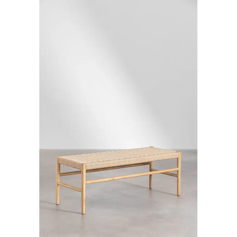 Evomar · Puf / banco en fibras naturales de 120 cm 3
