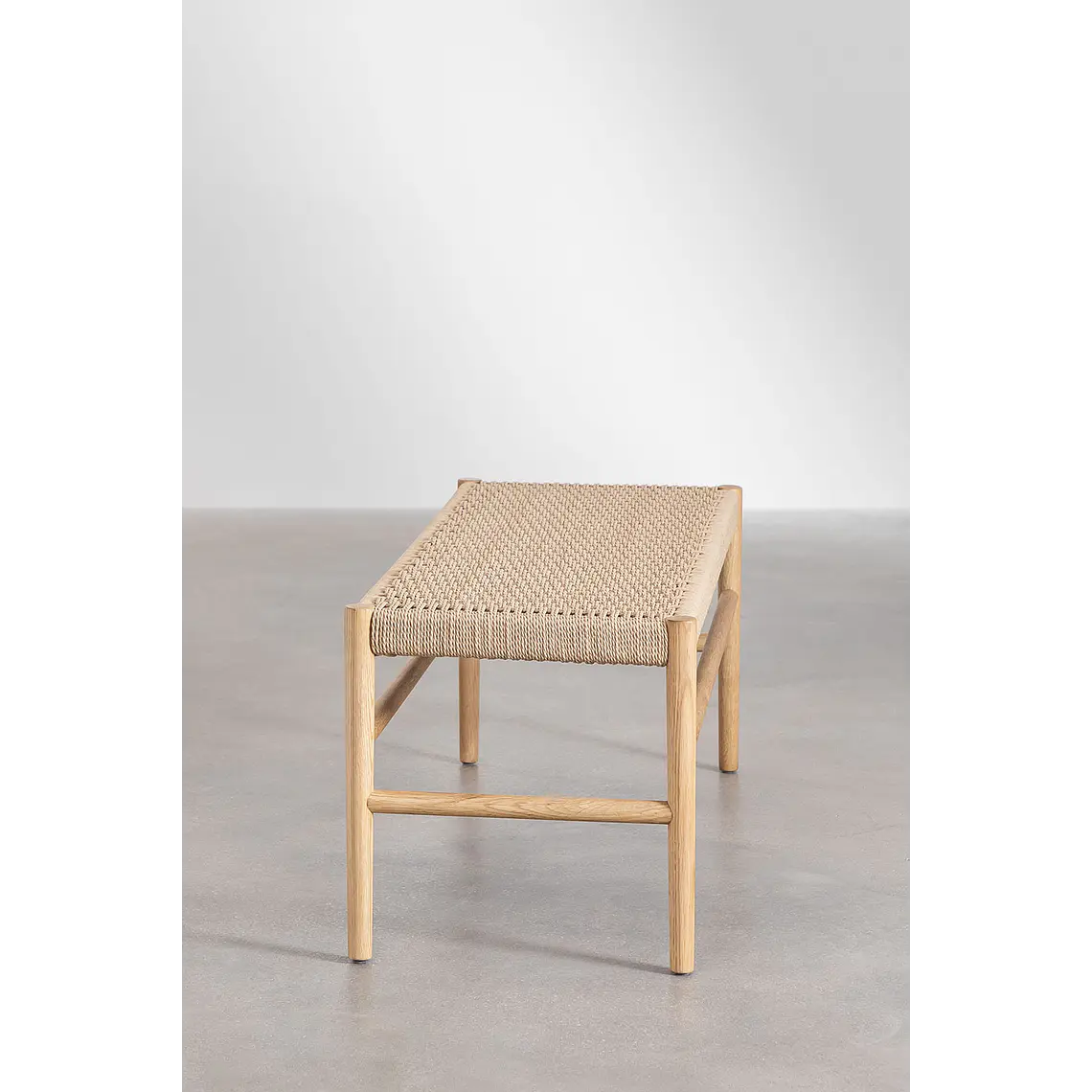 Evomar · Puf / banco en fibras naturales de 120 cm 4