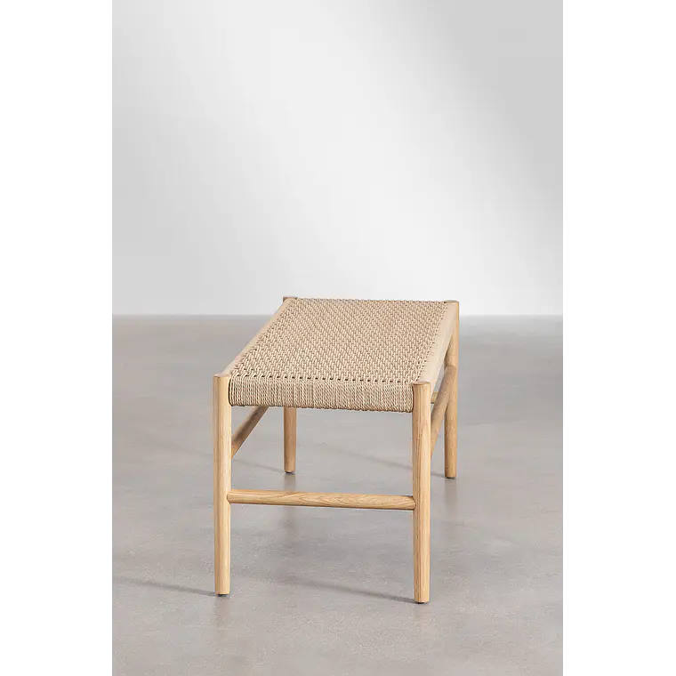 Evomar · Puf / banco en fibras naturales de 120 cm 4