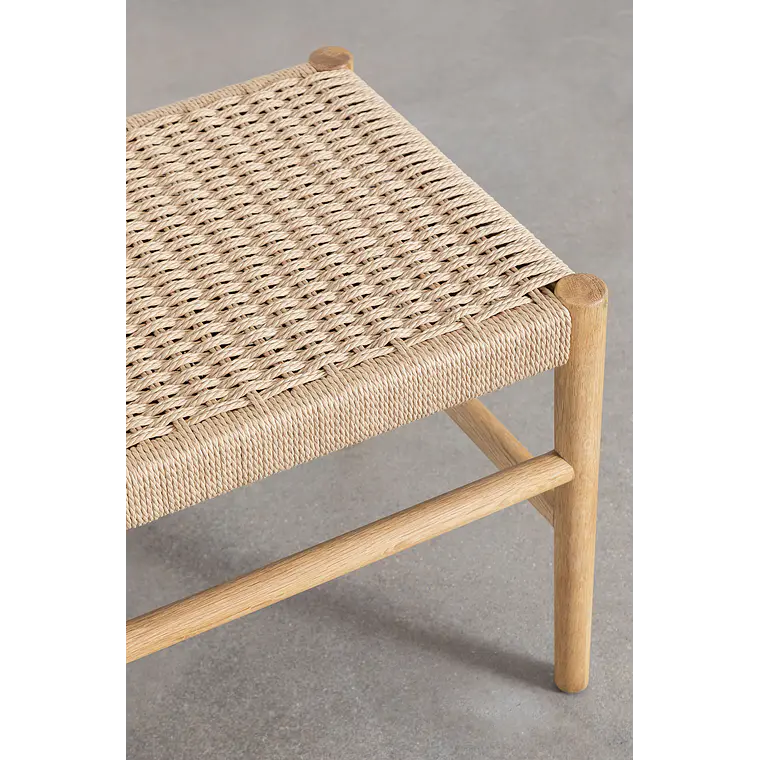 Evomar · Puf / banco en fibras naturales de 120 cm 5
