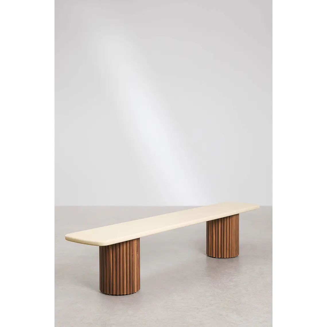 Talria · Puf / banco en acabado mineral de 220 cm 1