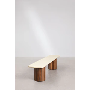 Talria · Puf / banco en acabado mineral de 220 cm