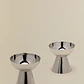 Set de 2 candelabros en acero inoxidable Zora - Miniatura 4