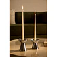 Set de 2 candelabros en acero inoxidable Zora - Miniatura 8