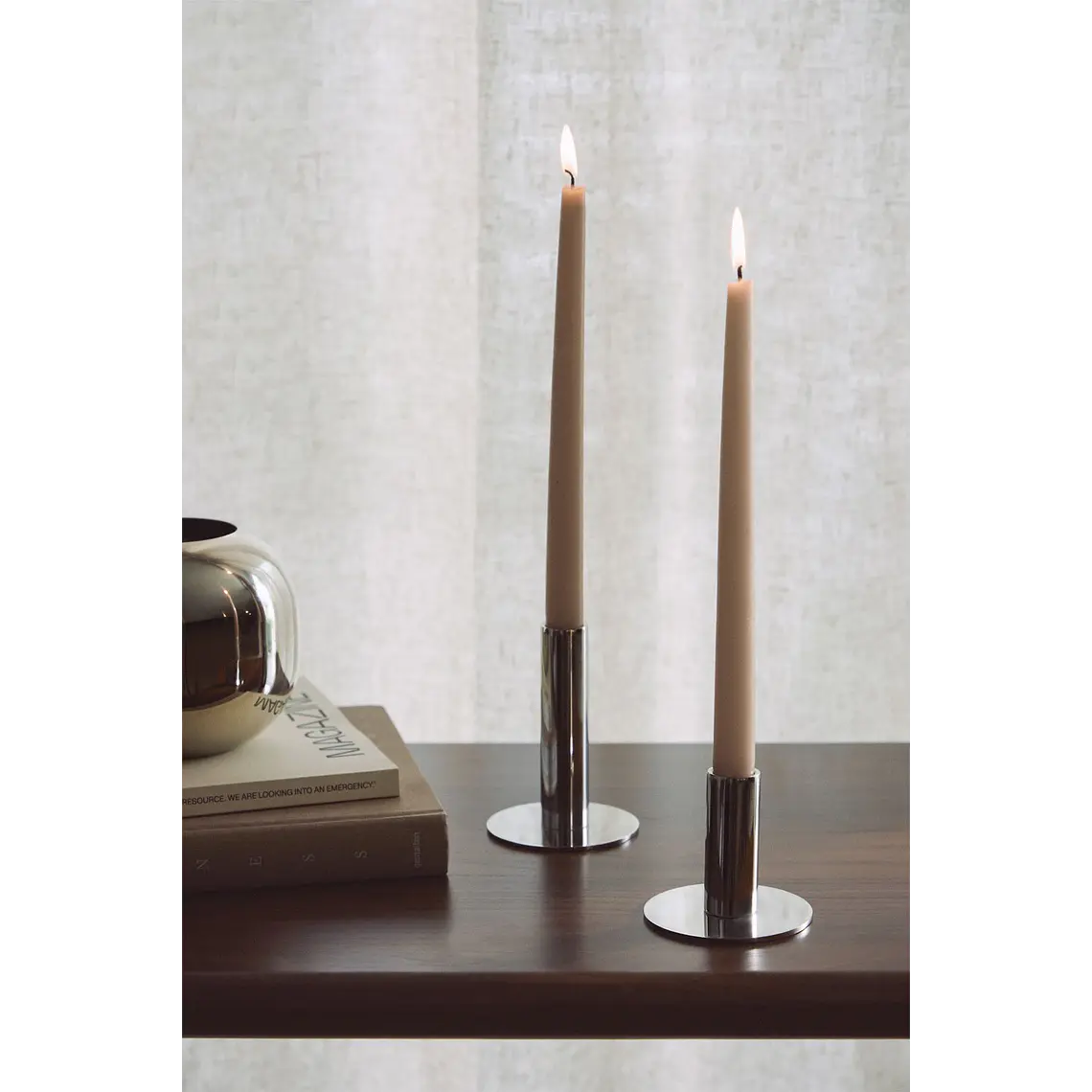 Set de 2 candelabros en acero Penda 2