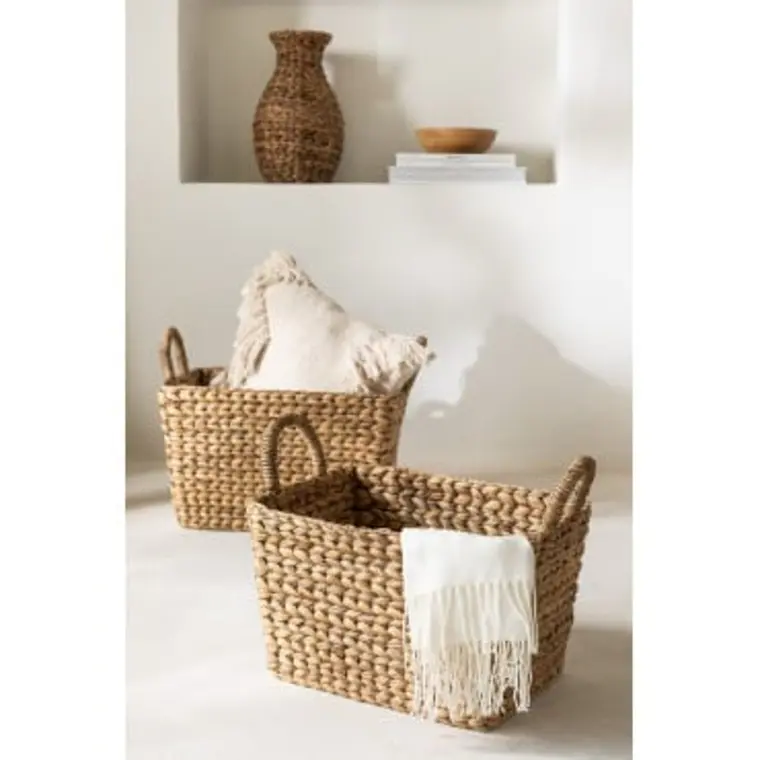 Set de 2 cestas de jacinto de agua Maura 1