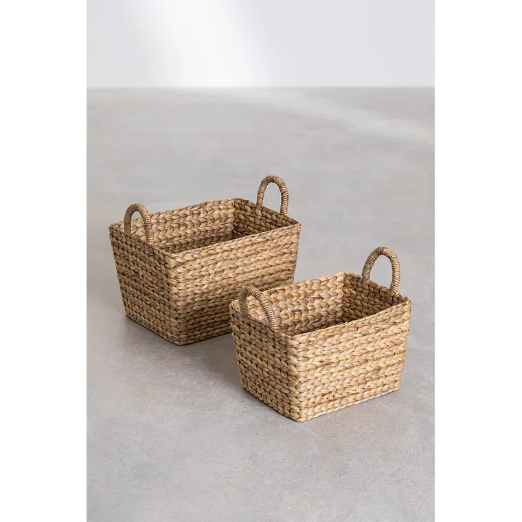 Set de 2 cestas de jacinto de agua Maura 4