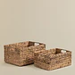Set de 2 cestas en jacinto de agua Borea - Miniatura 4
