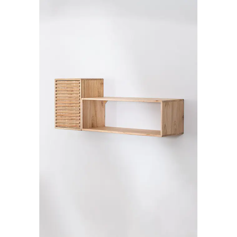 Set de 2 estantes de pared en madera 3