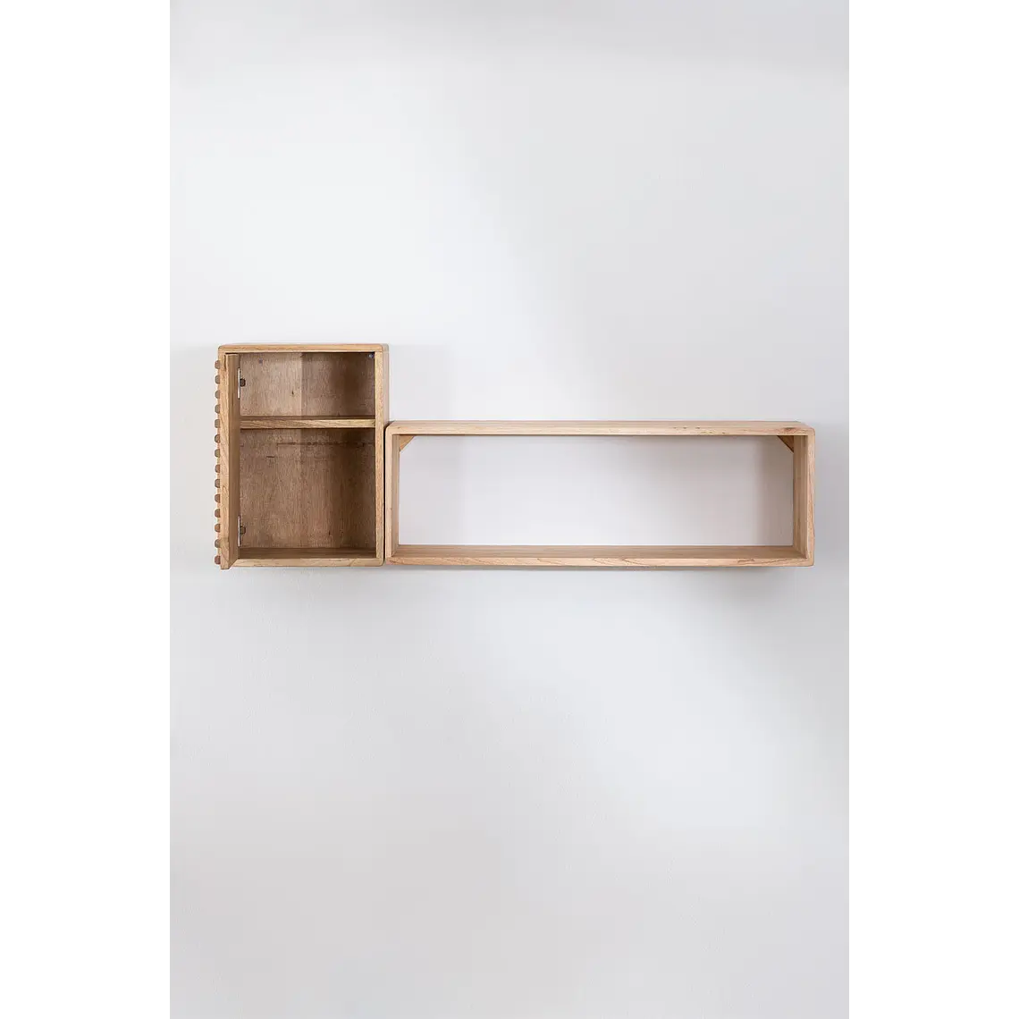 Set de 2 estantes de pared en madera 4