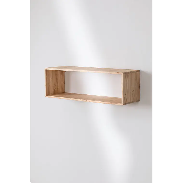 Set de 2 estantes de pared en madera 7