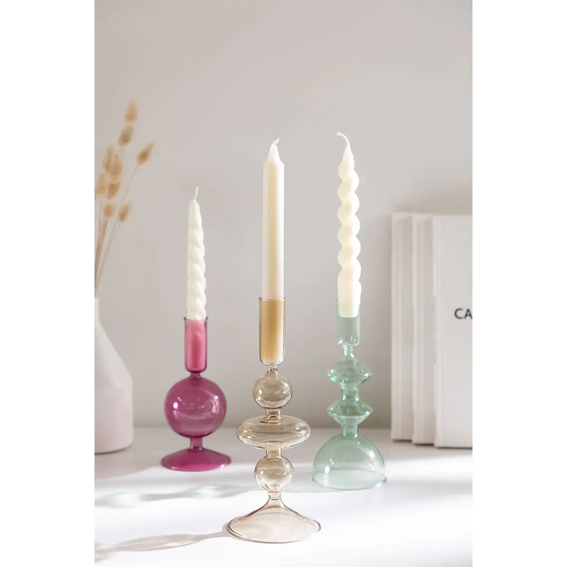 Set de 3 candelabros en cristal Kamea 1