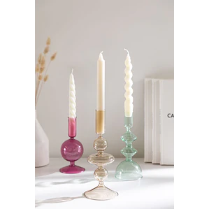 Set de 3 candelabros en cristal Kamea