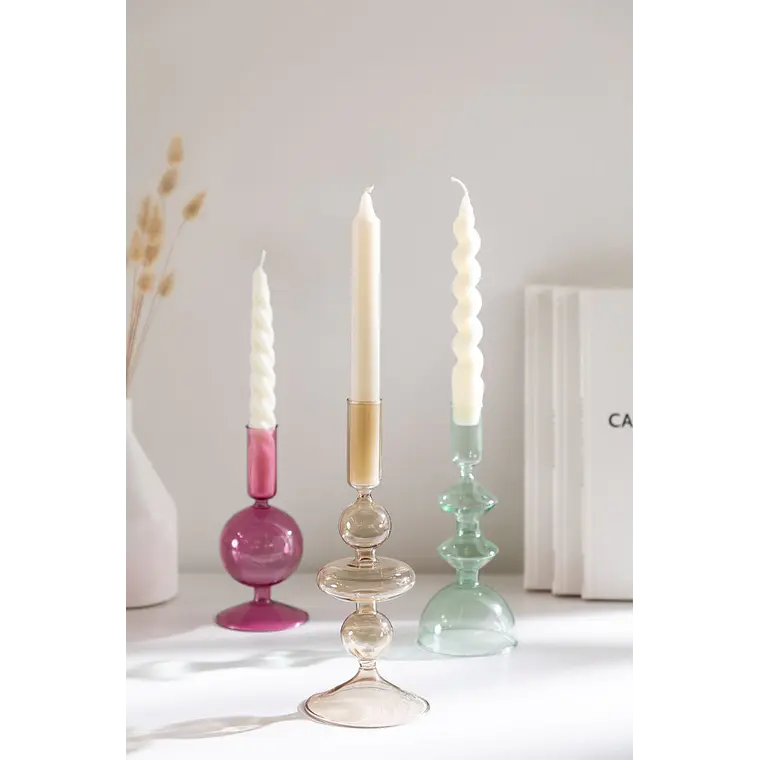 Set de 3 candelabros en cristal Kamea 1