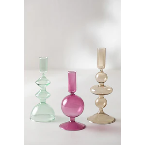 Set de 3 candelabros en cristal Kamea