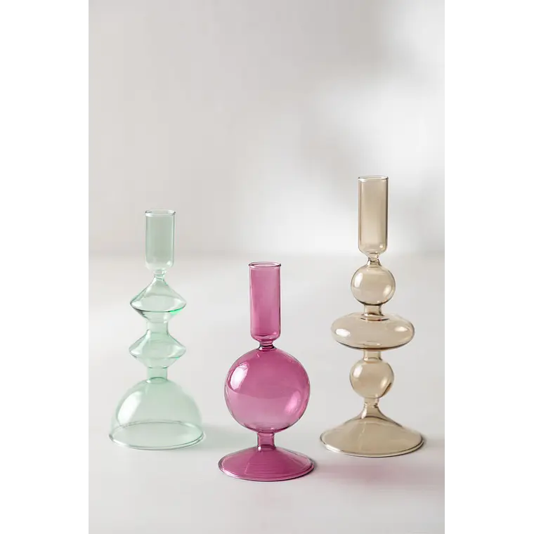 Set de 3 candelabros en cristal Kamea 2