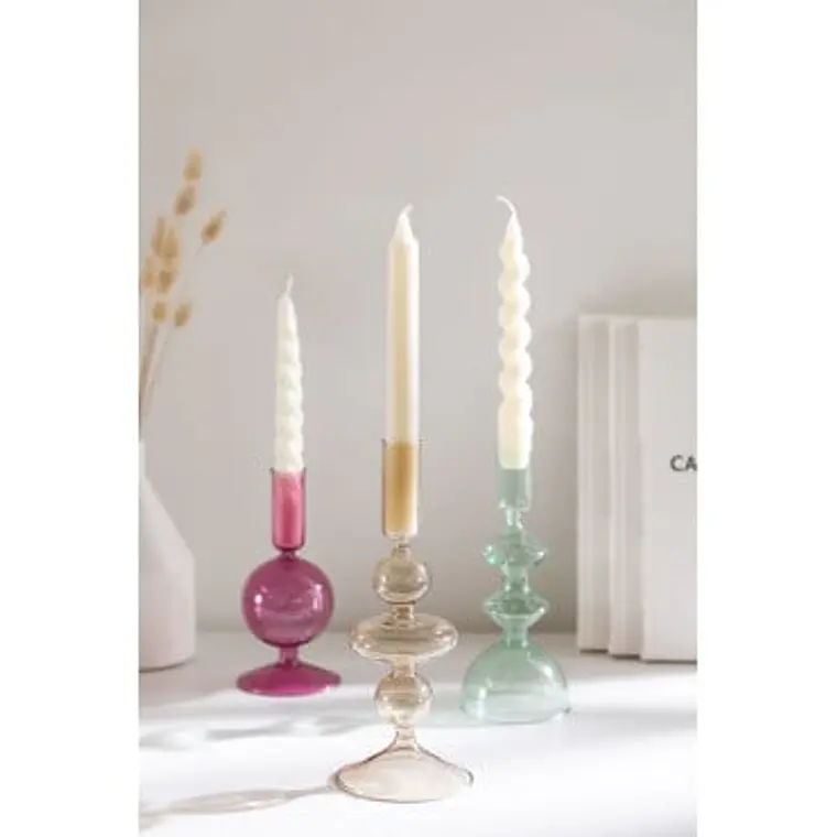 Set de 3 candelabros en cristal Kamea 9
