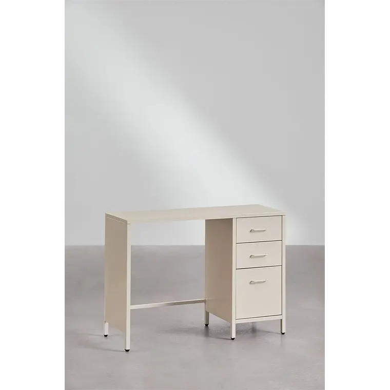 Set de escritorio con cajones y cajonera en acero 4