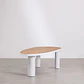 Set de mesa ovalada 260x110 cm en aluminio y madera de teca y 10 sillas de jardín en madera de acacia Delora - Miniatura 4