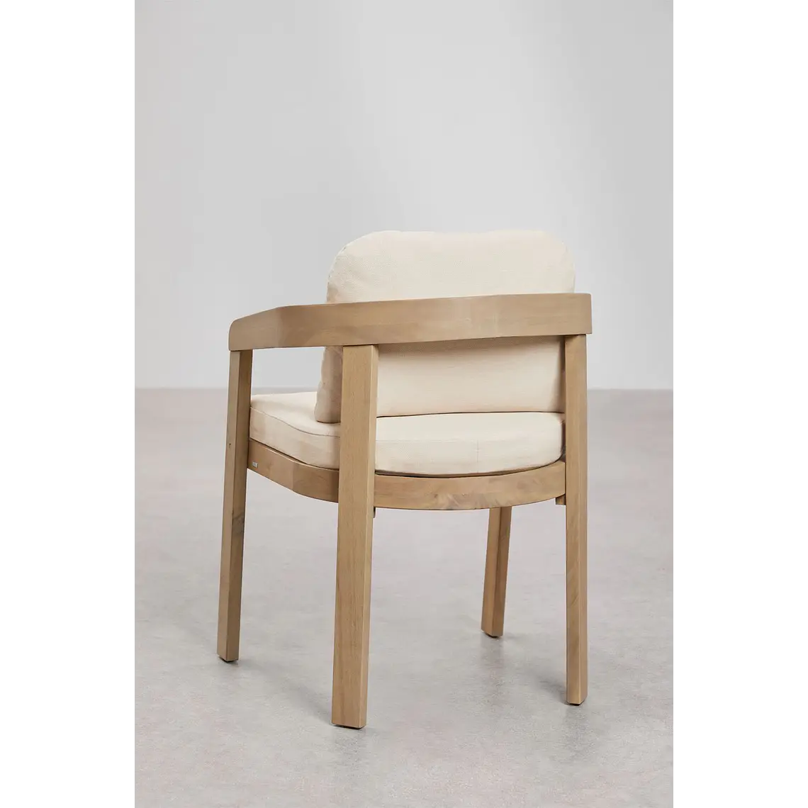Set de mesa ovalada 260x110 cm en aluminio y madera de teca y 8 sillas de jardín en madera de acacia Dareva 8