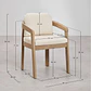 Set de mesa ovalada 260x110 cm en aluminio y madera de teca y 8 sillas de jardín en madera de acacia Dareva - Miniatura 11
