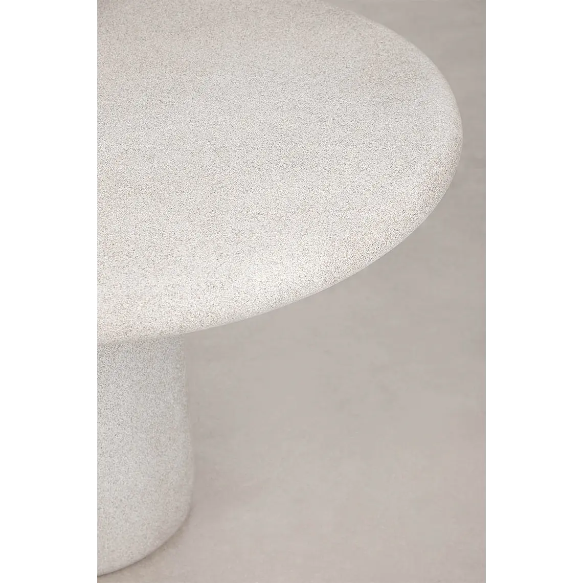 Set de mesa ovalada 260x110 cm en cemento Aurean y 10 sillas de director plegables de jardín en madera de acacia Galina 5