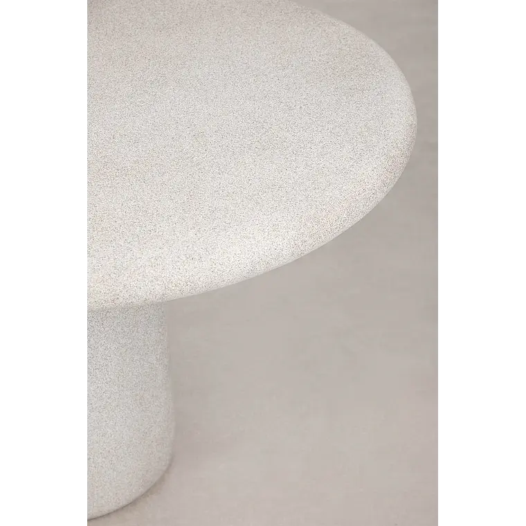 Set de mesa ovalada 260x110 cm en cemento Aurean y 10 sillas de director plegables de jardín en madera de acacia Galina 5