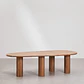 Set de mesa ovalada 260x120 cm en madera de acacia y 10 sillas de jardín en madera de eucalipto Dunena - Miniatura 2