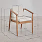 Set de mesa ovalada 260x120 cm en madera de acacia y 10 sillas de jardín en madera de eucalipto Dunena - Miniatura 11