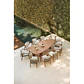 Set de mesa ovalada 260x120 cm en madera de acacia y 10 sillas de jardín en madera de eucalipto Dunena - Miniatura 12